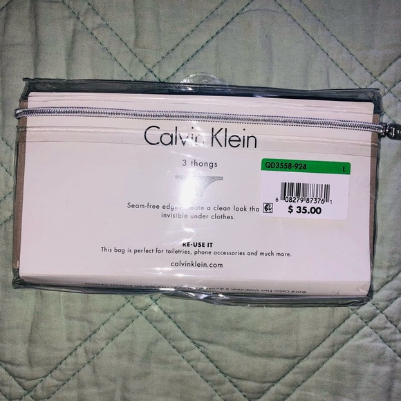 3 pack Calvin Klein no show thongs - Picture 3 of 4